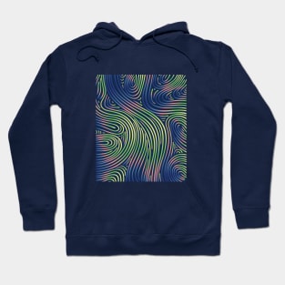 Line shapes in soft colors, liquidy motion feeling Hoodie